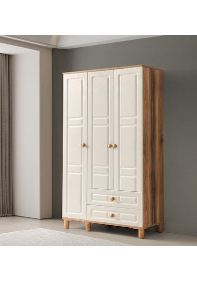 Finike Mdf 3 Kapılı Dolap - Krem