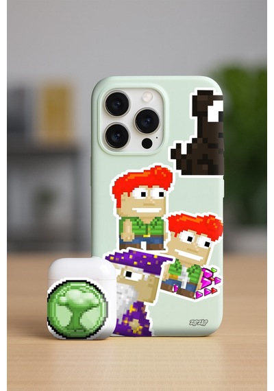 Growtopia Video Oyun Telefon Laptop Bullet Journal Yapışkanlı Folyo Sticker Paketi 21 Adet Çok Renkli