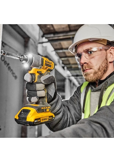Dewalt DCF840D2T-QW 18V 2.0Ah Kompakt Kömürsüz Çift Akülü Darbeli Matkap