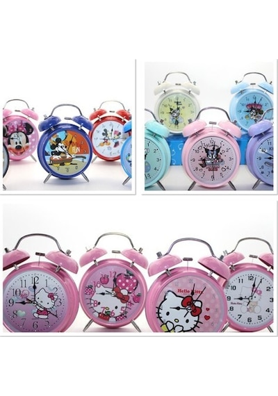 Kuromi, Hello Kitty, Mickey Mouse Masa Üstü Çalar Saat