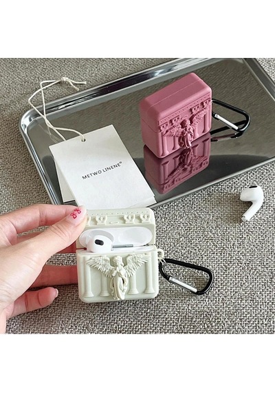 Caseonn Kılıf Antik Melek Gri Gri Apple Airpods 3.nesil İle Uyumlu
