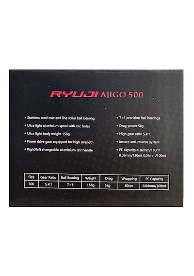 Ryuji Ajigo 500 7+1 Lrf Olta Makinesi