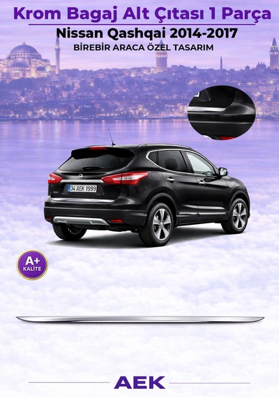 Nissan Qashqai Bagaj Alt Çıta 2014-2017 Paslanmaz Çelik