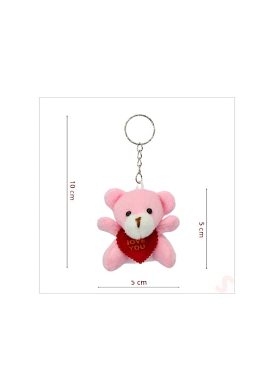 Pelüş Ayıcık Anahtarlık Love You, 5 Cm X 5 Cm - Pembe