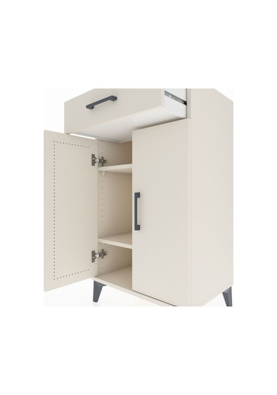 Hyperion Komodin 2 Raflı Tek Çekmeceli 2 Kapaklı 60x44x106 Aytaşı-aytaşı Aytası
