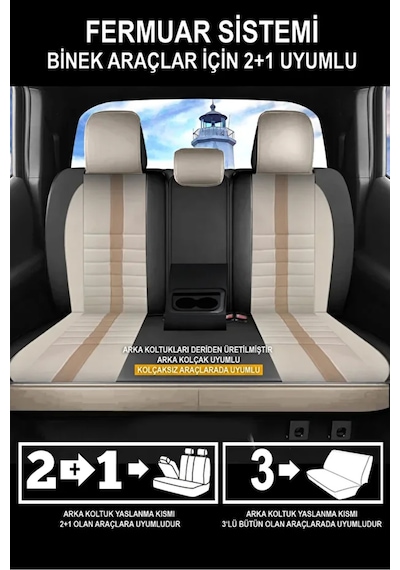 Renault Megane 2000 2020 .sinop. Serisi Velur Kumaş Bej Oto Kılıfı Tam Set Tam