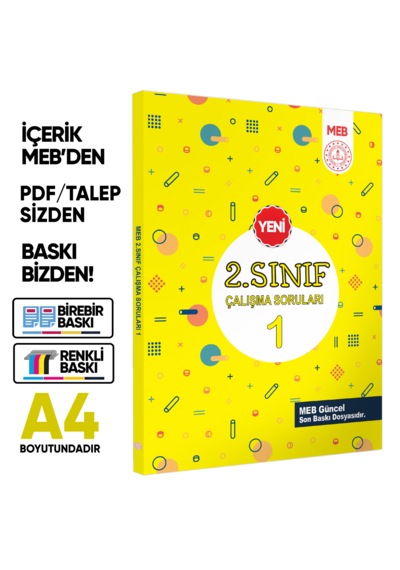 Meb İlkokul 2.sınıf Çalışma Soruları 1 Ve 2 Tüm Dersler Kazanım Pekiştirme Kitap Seti Baskı Ücreti