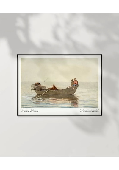 Çerçevesiz Poster Winslow Homer Dory'de Üç Erkek Çocuk