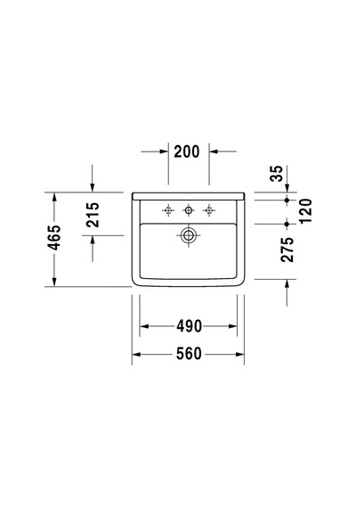 Duravit Starck 3 Lavabo 560 x 465 MM 0302560000
