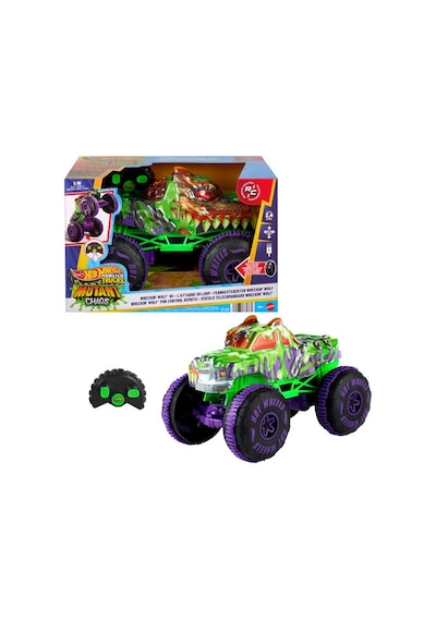 Hot Wheels Monster Trucks Mutant Chaos Wreckin Wolf Uzaktan Kuma Çok Renkli