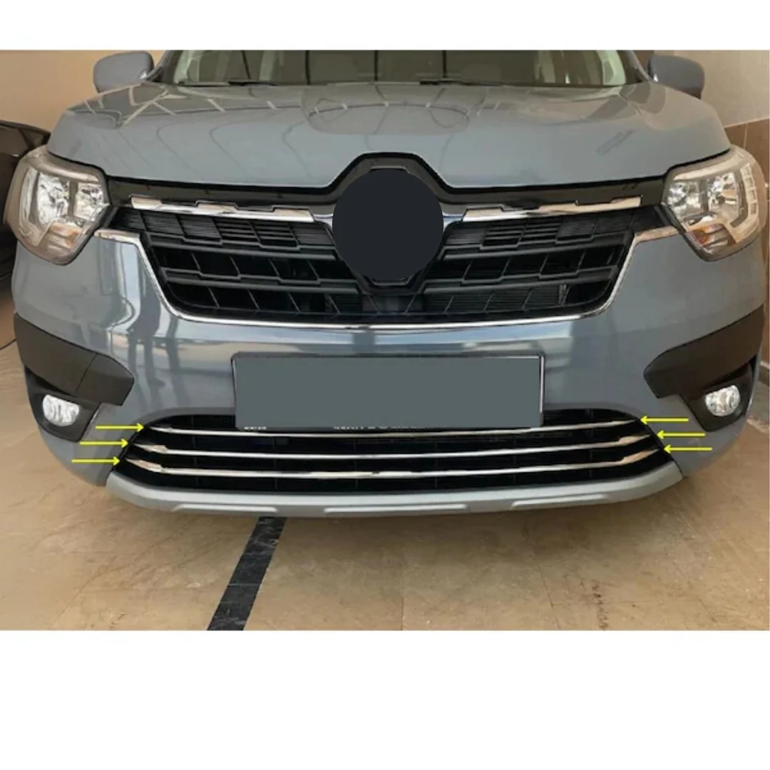 Renault Express Ön Tampon Alt Çıta - Krom 3 Parça 2021 Ve Sonrası