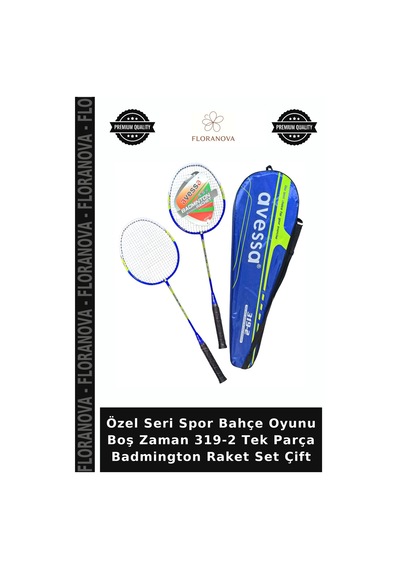 Özel Seri Spor Bahçe Oyunu Boş Zaman 319-2 Tek Parça Badmington Raket Set Çift