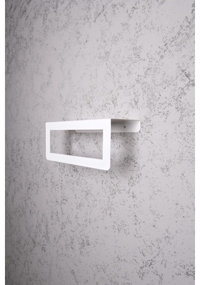 Era Art 30 Cm Beyaz Havlu Tutacağı Raf Metal Havlu Askısı Mutfak Banyo Raflı Havluluk Metal Raflı H