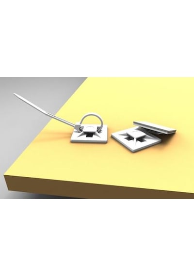 Çetsan Yapışkanlı Kroşe 28X28 Mm-100 Adet Kablo Bağı Kroşesi Yapı