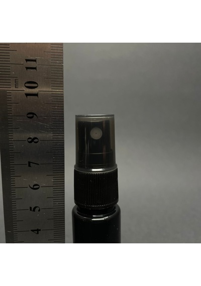 Silindir Pet Şişe Spreyli Siyah 15 ML