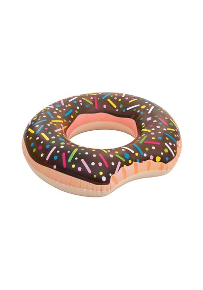 Bestway Kutulu İki Renk Tutunmalı Donut Simit 36118 + Tamir Set Pembe Çok Renkli