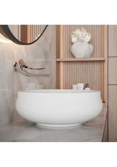 Oval Beyaz Deliksiz Lavabo 40 Cm 508 Yeşil