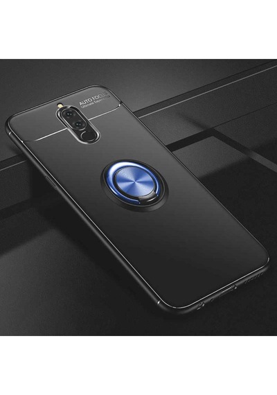 Huawei Mate 10 Lite Kılıf Zore Ravel Silikon Kapak Siyah-Mavi