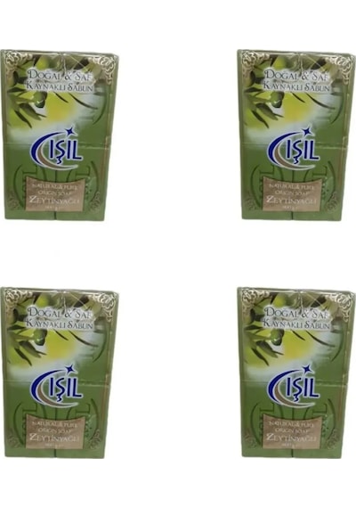 Işıl Zeytinyağlı Doğal Saf Kaynaklı Katı Sabun 4 x 200 G 4 Paket
