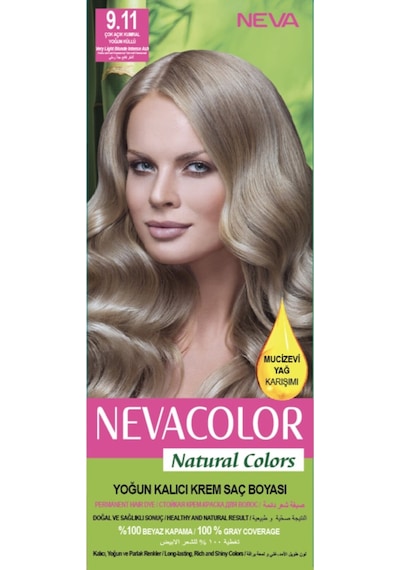 Neva Color Saç Boyası Seti 9.11 Çok Açık Kumral Yoğun Küllü 8698636612005