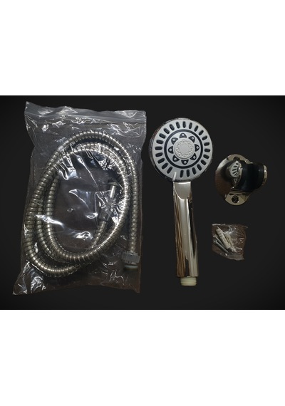 Fore Maf 205-0 Mafsallı Duş Seti - 3 Fonksiyonlu El Duşu + 150cm Spiral Hortum - Krom + Askı Beyaz - Krom