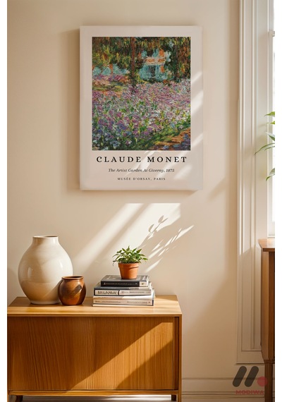 Claude Monet Iris Bahçesi, Çerçevesiz Yüksek Kalite Duvar Afişi - Modern Ev Dekorasyonu