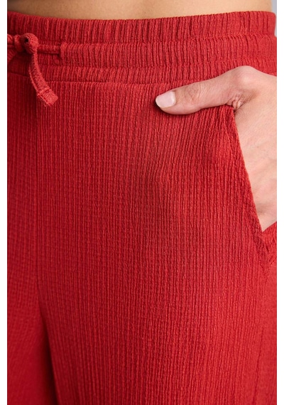 Defacto Wıde Leg Bürümcük Pantolon H0937ax26smrd344 Kırmızı-rd344