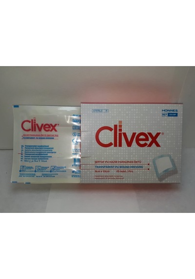 Clivex Şeffaf PU Emici Pedli Pansuman Örtü 9 x 10 CM