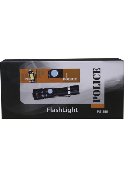 Polıce Ps-350 Zoom Kırmızı Ikaz Işıklı Ve Magnet Özellikli Şarjlı El Feneri Siyah