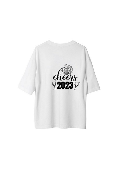 Paybuy Erkek Oversize Tişört Cheers Yıl Baskısı Kutlama Teması Rahat Gün Beyaz Paybuy Erkek Oversize Tişört Cheers Yıl Baskısı Kutlama Teması Rahat Gün Beyaz