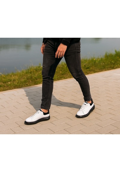 Growish Gr0134 Hakiki Deri Küçük Numara Yeni Nesil Air Jel Taban Sneaker Ayakkabı Beyaz