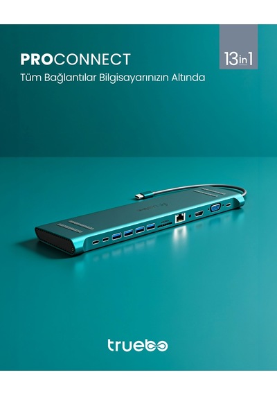 Truebo ProConnect 13in1 Type-C Stand Hub Çoklayıcı