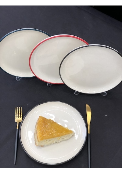 Megg Line 21 Cm 6'lı Pasta Tabağı Meggdecor
