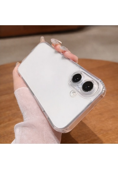 Apple iPhone 16 Uyumlu Kılıf Şeffaf Kamera Korumalı 3d