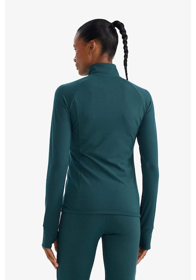 Defacto Slim Fit Dar Kesim Dik Yaka İçi Yumuşak Tüylü Hırka G4087ax25augn1051 Yeşil-gn1051