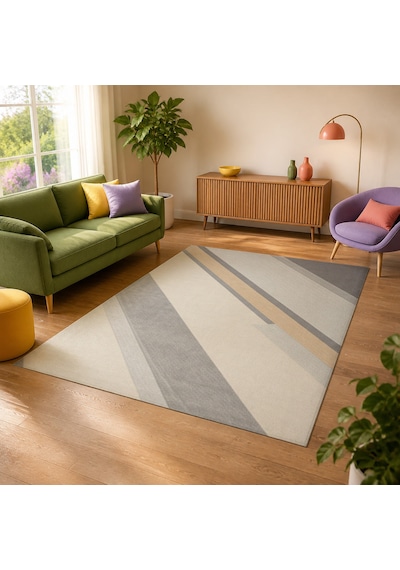 Kartela Halı Modern Halı Kaymaz Taban Makinede Yıkanabilir Halı - 100 X 150 Cm Çok Renkli
