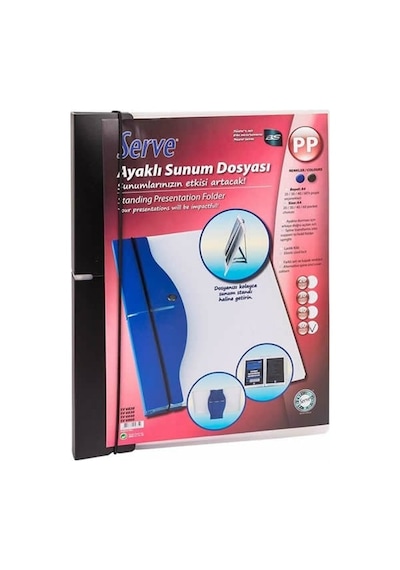 Serve Sv-6860 60 Yaprak Siyah Ayaklı Sunum Dosyası