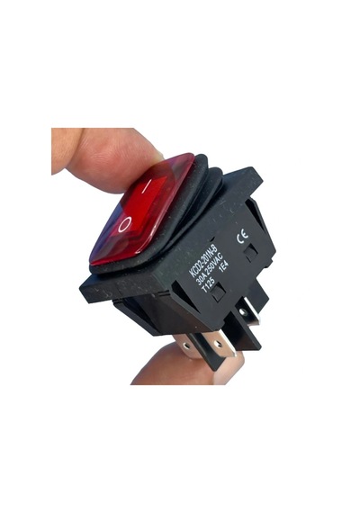 Ic-104w-s Körüklü Geniş Işıklı Kırmızı Anahtar 30a On-off 4p