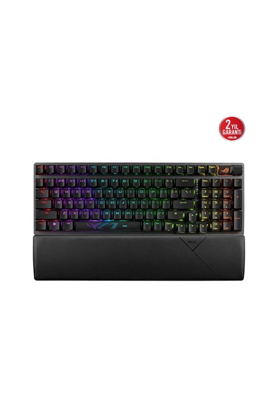 Asus Rog Strıx Scope Iı 96 Wl/nx Snow/abs/tr Wıreless Oyuncu Klavyesi 3 Farklı Bağlantı Türkçe Tuş Dizilimi 2.4ghz Rf, Bluetooth, Kablolu Rog Nx Sno