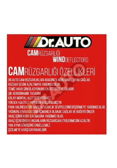 Toyota Corolla Sd 2019 Ve Sonrası Cam Rüzgarlığı 4'lü
