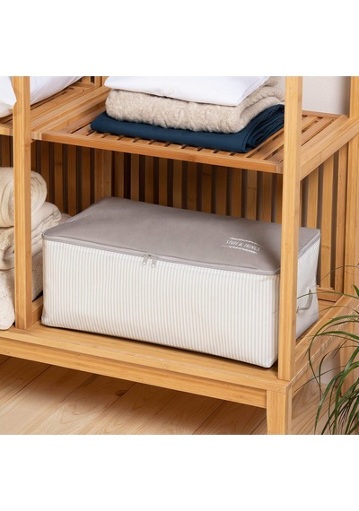 Ocean Home Textile Orta Boy Gri Çizgili Stuff & Things Hurç 52 X 28 X 21 Cm Sku: Smg8690010164964 Açık Bej