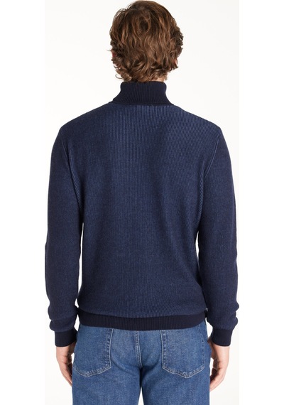 Ted Baker Lacivert Erkek Balıkçı Yaka Standart Kazak Tbmrkw1068