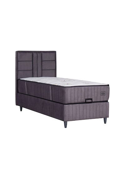 Premium Bamboo Sleepy Üçlü Set Gri Baza Başlık Yatak 120 x 200