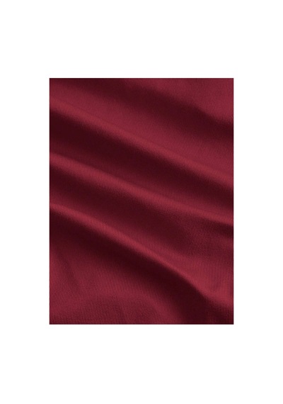 Wild Flower Bordo Ön Büküm İnce Askılı Alaçatı Crop Bordo