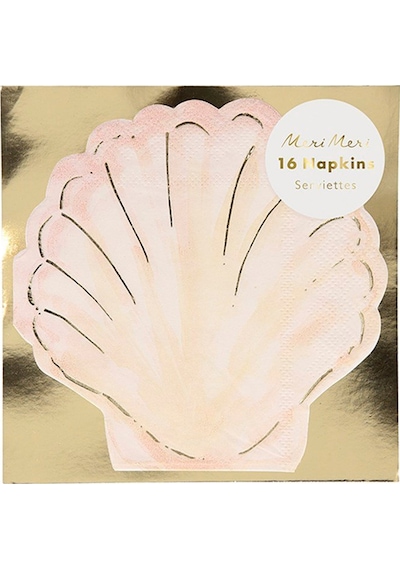 Meri Meri - Shell Napkins - Deniz Kabuğu Peçete