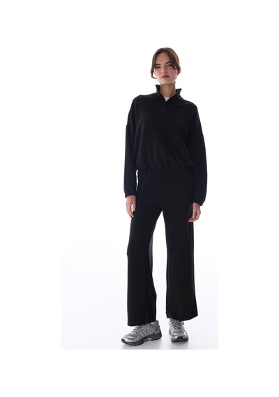 Penti Siyah Silky Touch Yüksek Bel Geniş Paça Pantolon