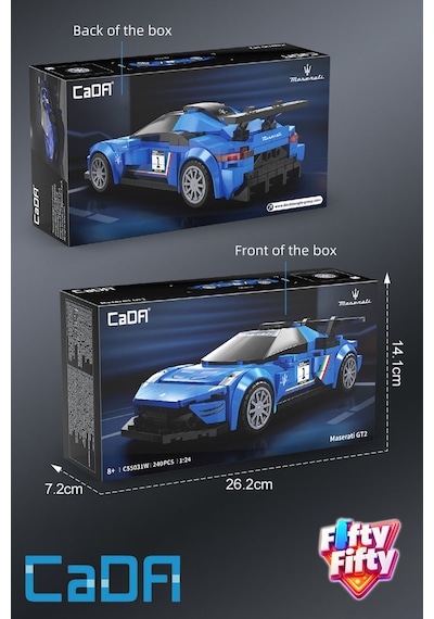 Cada Maserati Gt2 1:24 C55031w 240 Parça Oyuncak Yapım Seti Blok Araba Ffcada-c55031w