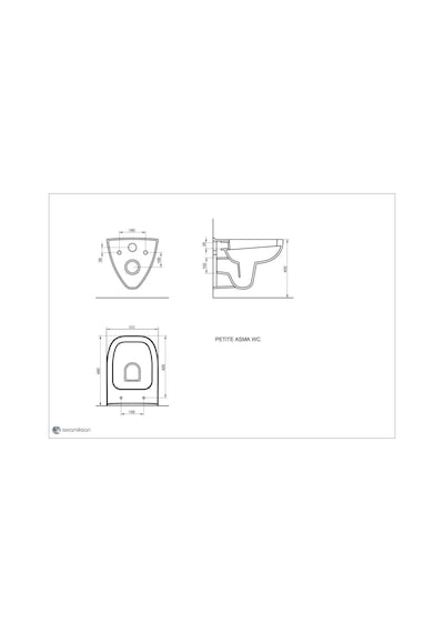 Seramiksan Petite Asma Klozet + Yavaş Kapanır Kapak + VitrA Gömme Rezervuar Set