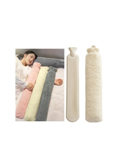 Sn-29910 Peluş Kılıflı Yumuşak Dokulu Uzun 76 Cm 2500 Ml Kapasiteli Sıcak Su Torbası