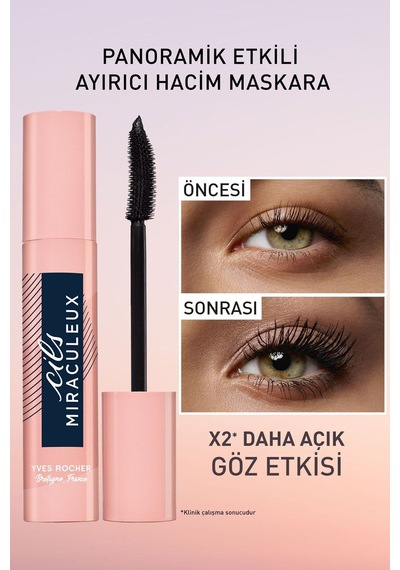 Kirpikleri Kıvıran Ve Hacim Veren Panoramik Etkili Ayırıcı Hacim Maskara 7.8 Ml Siyah